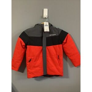 Spyder Boys Youth Ward Jacket Volcano Red Black Grey XL NWT 225009 Winter Coat